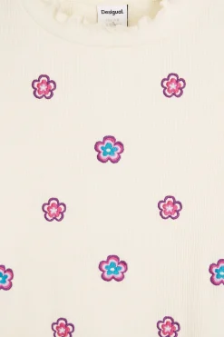 Long-sleeve floral T-shirt