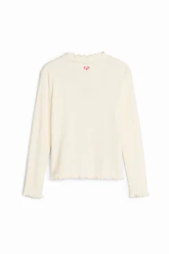 Long-sleeve floral T-shirt