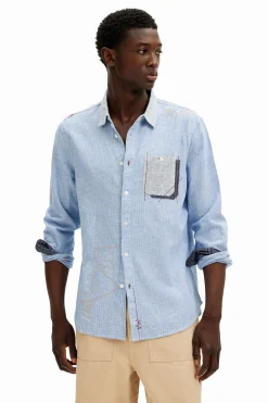 Long-sleeve grunge shirt