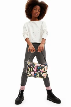 Long-sleeve polka dot T-shirt