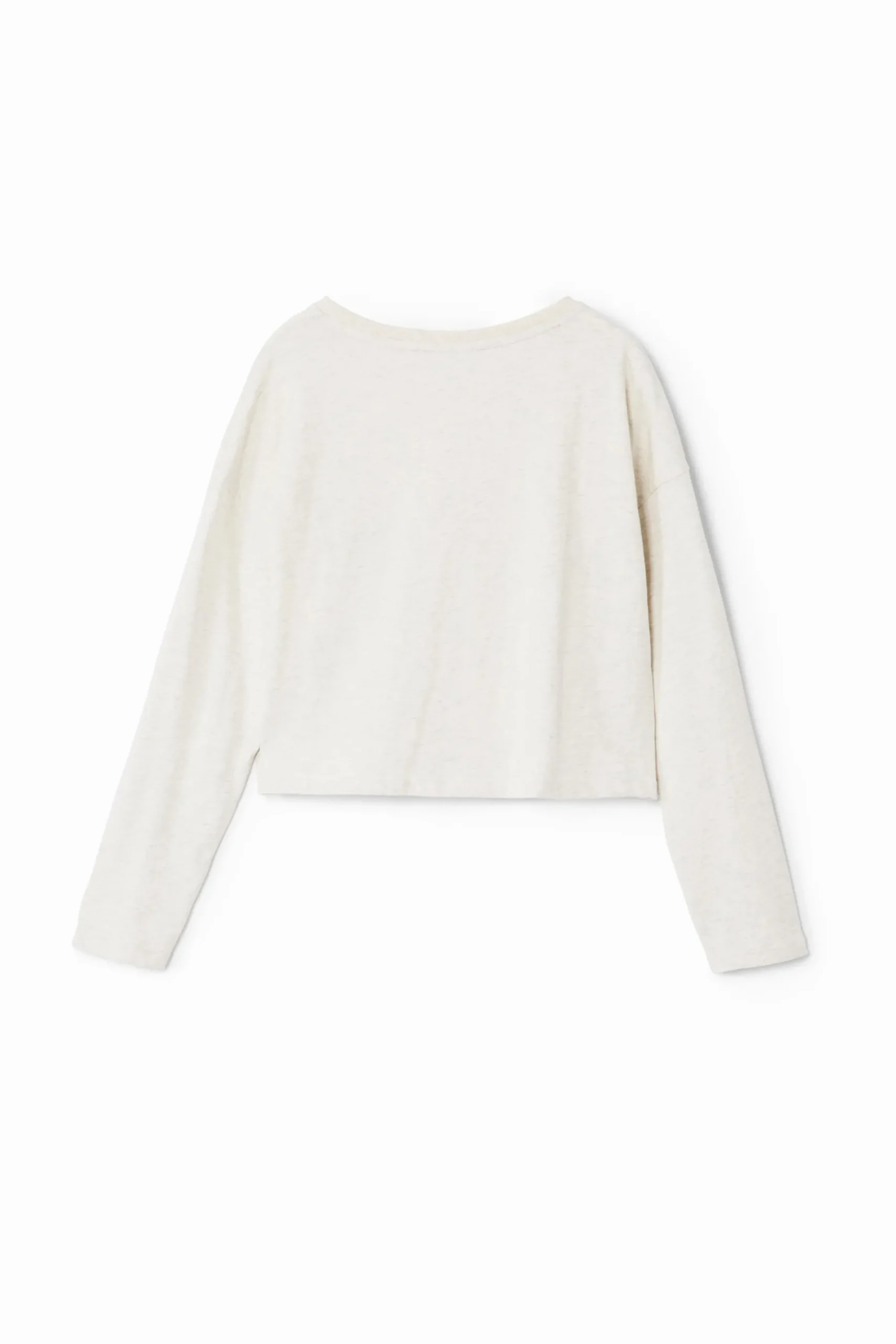 Long-sleeve polka dot T-shirt