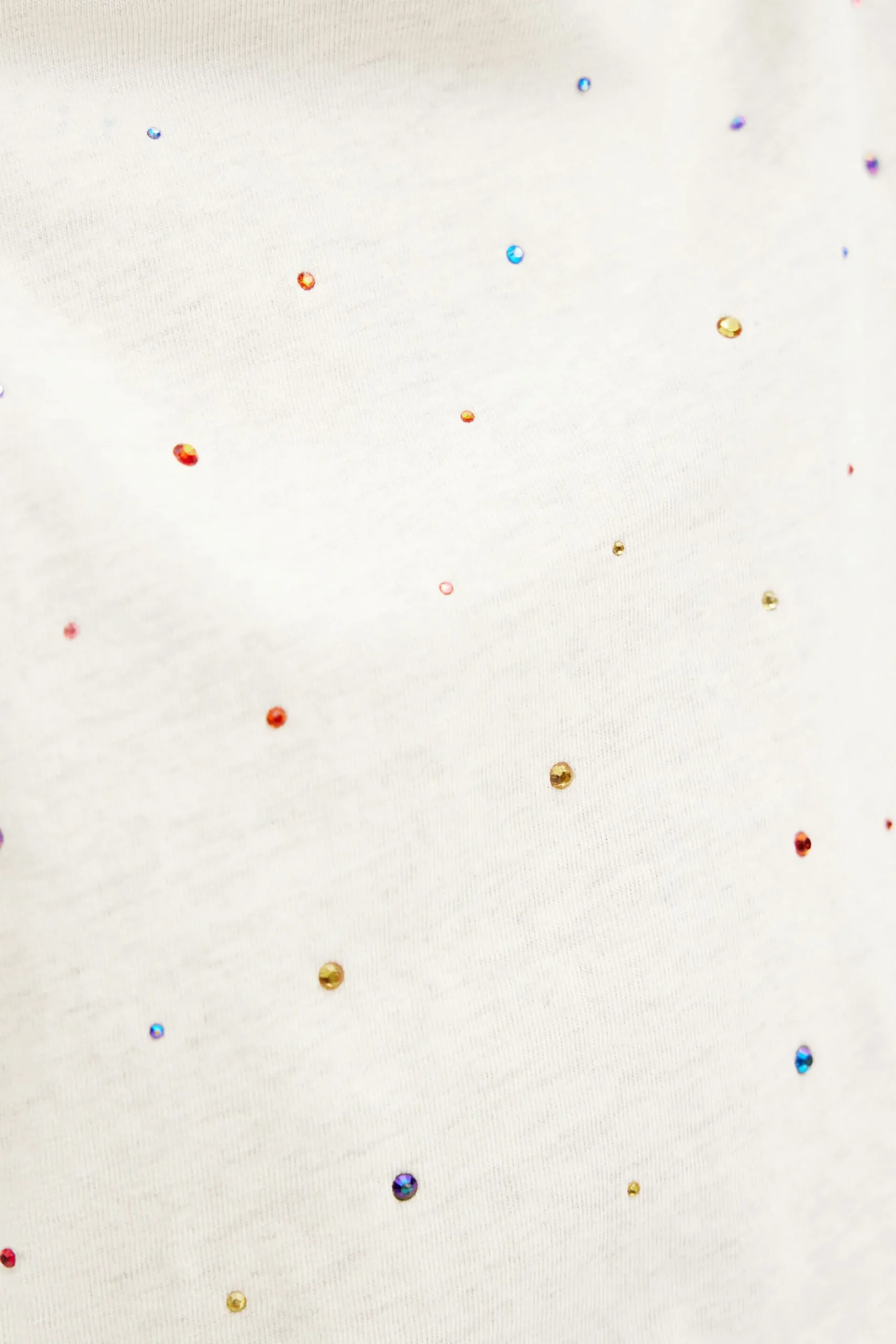 Long-sleeve polka dot T-shirt