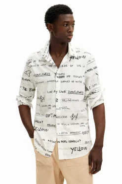 Long-sleeve shirt with lettering