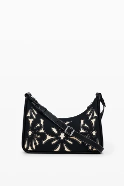 M bag with flowers