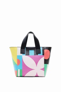M geometric tote bag