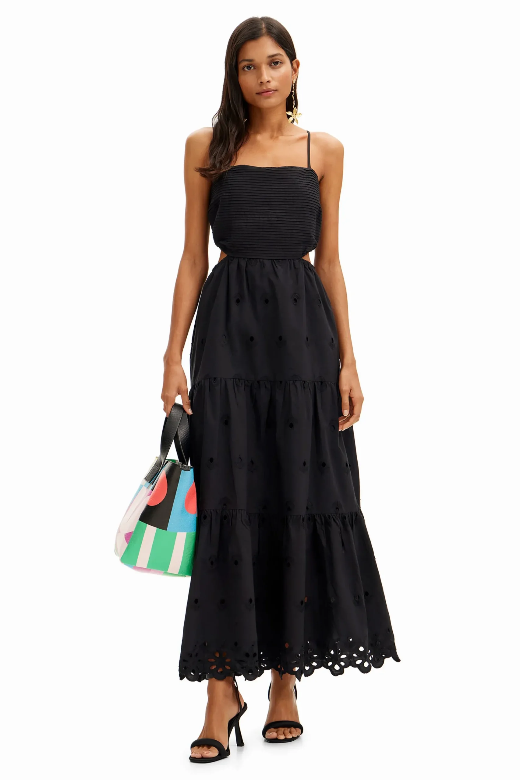 M geometric tote bag