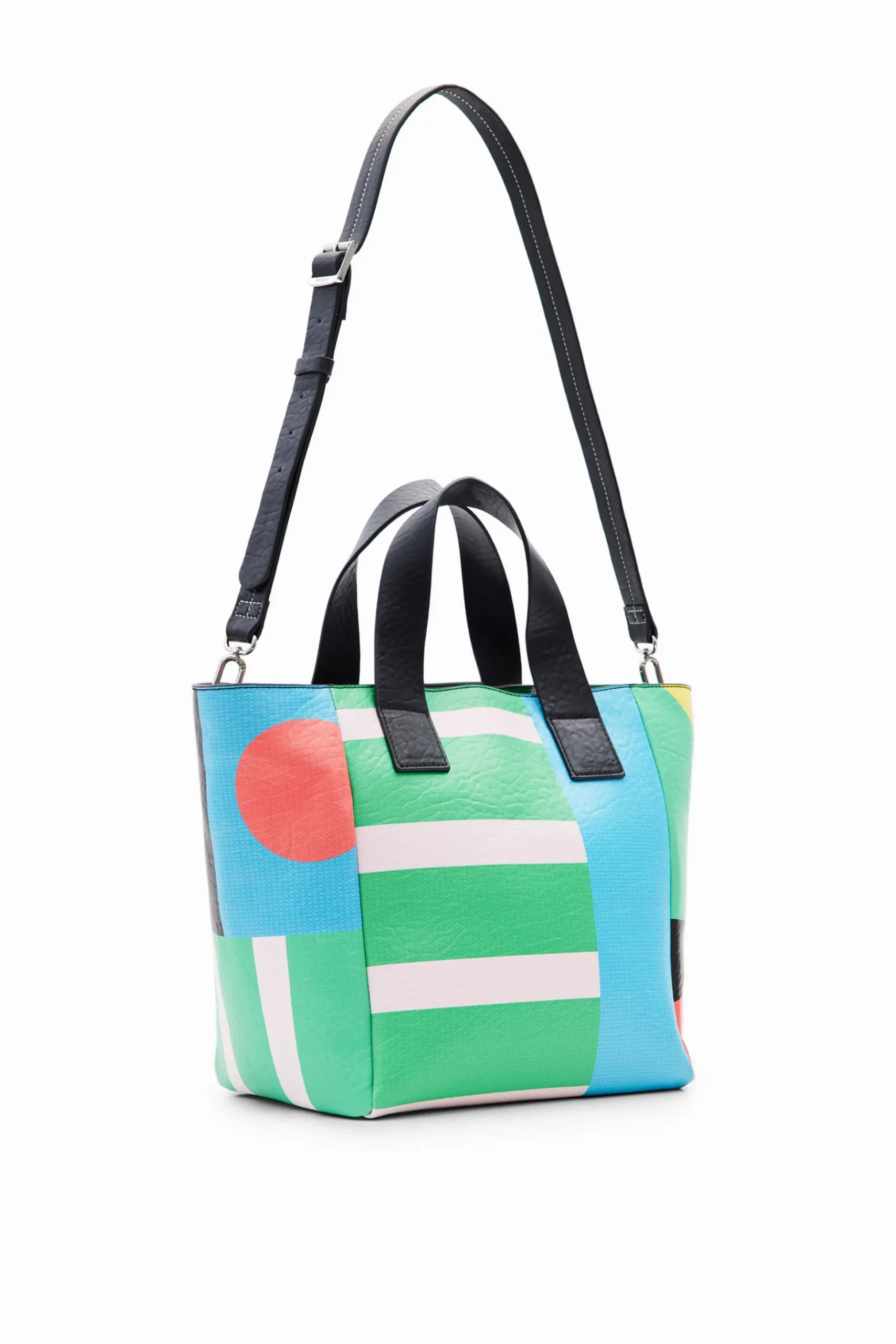 M geometric tote bag