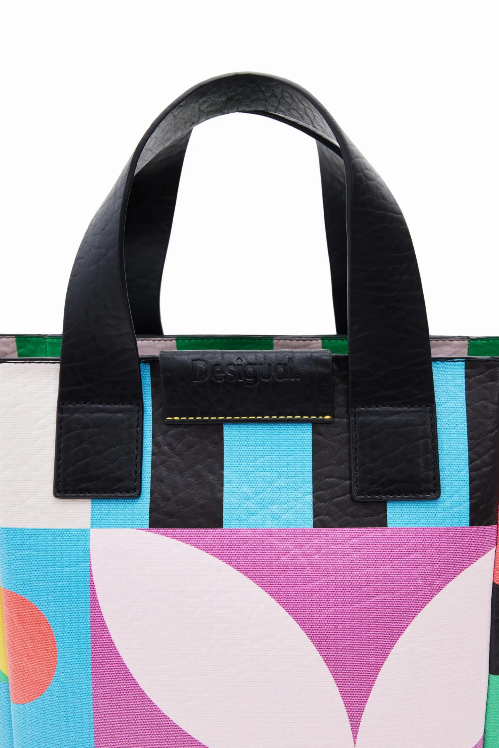 M geometric tote bag