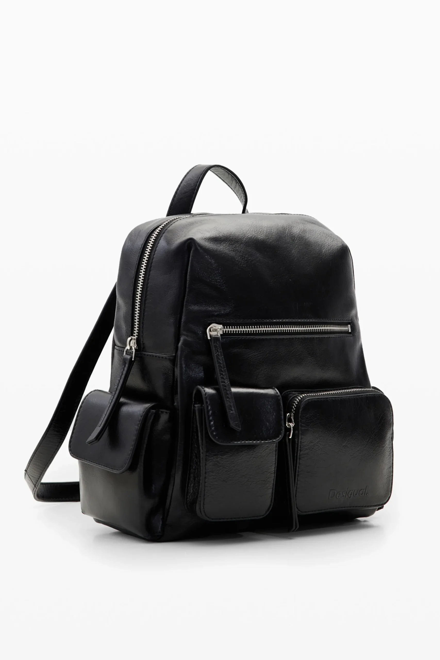 M leather pockets backpack