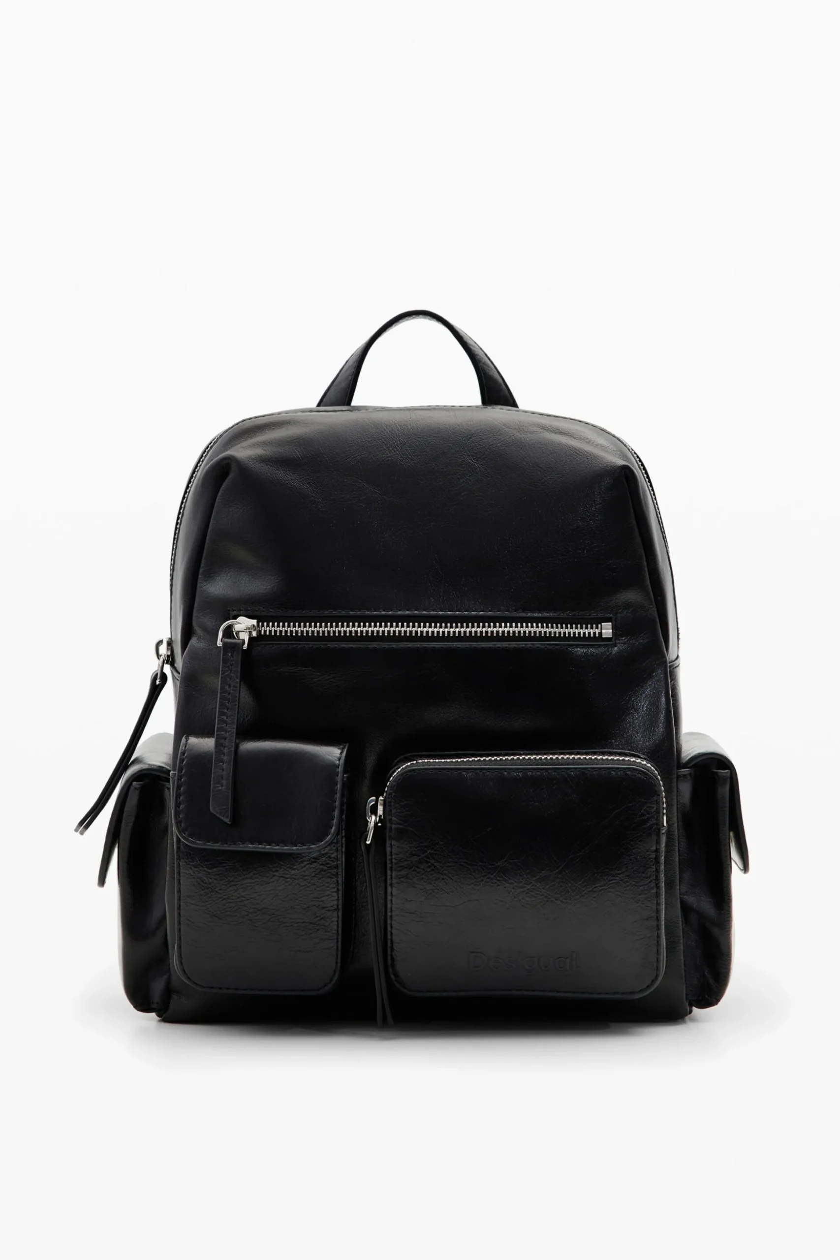 M leather pockets backpack