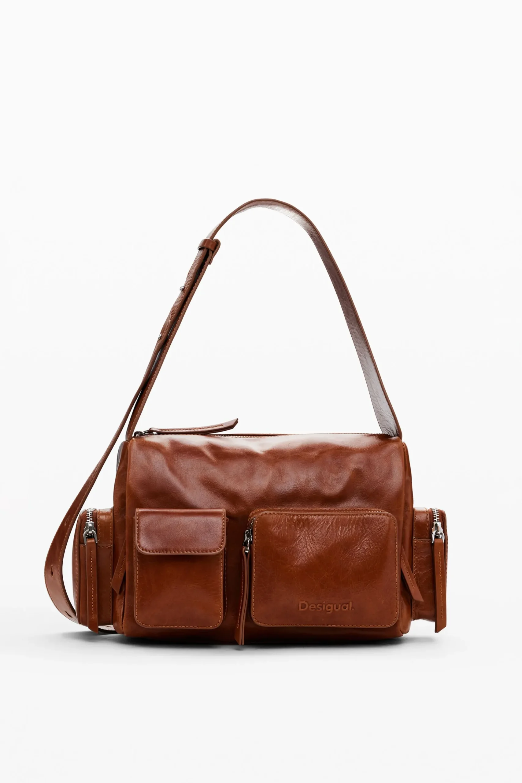 M leather pockets bag