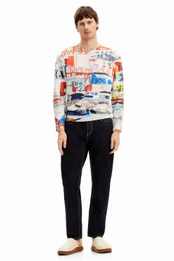 Magazine print sweatshirt