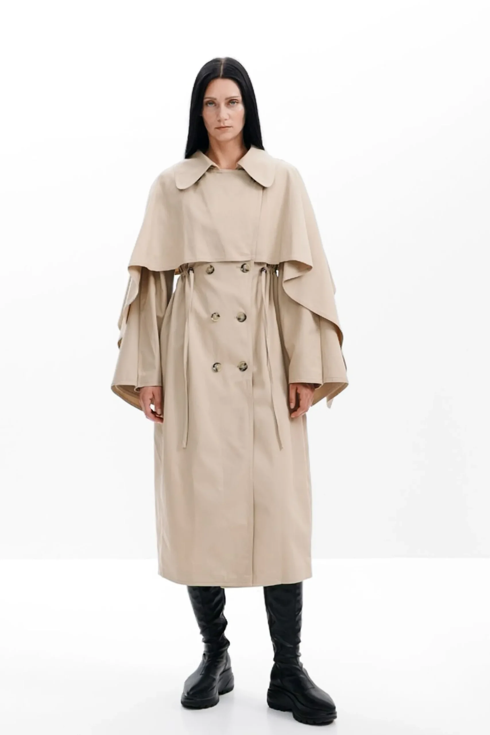 Maitrepierre batwing sleeve trench coat