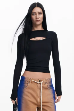 Maitrepierre cutout neckline T-shirt