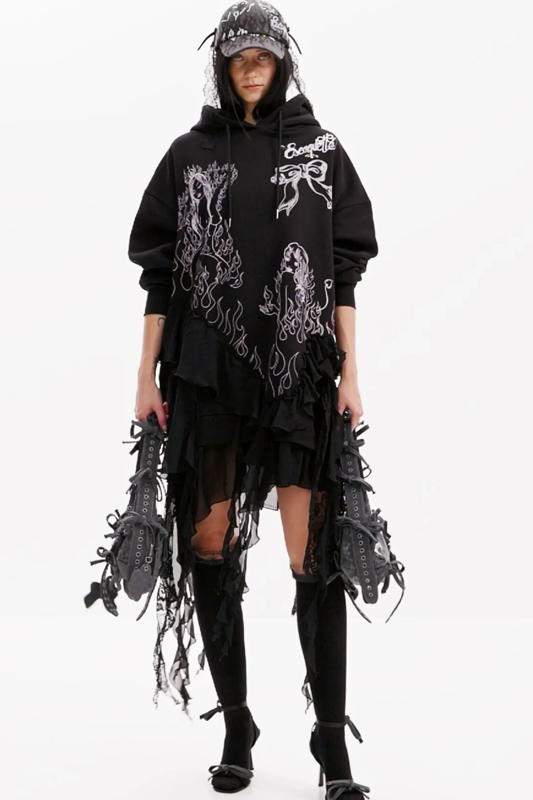 María Escoté hooded dress