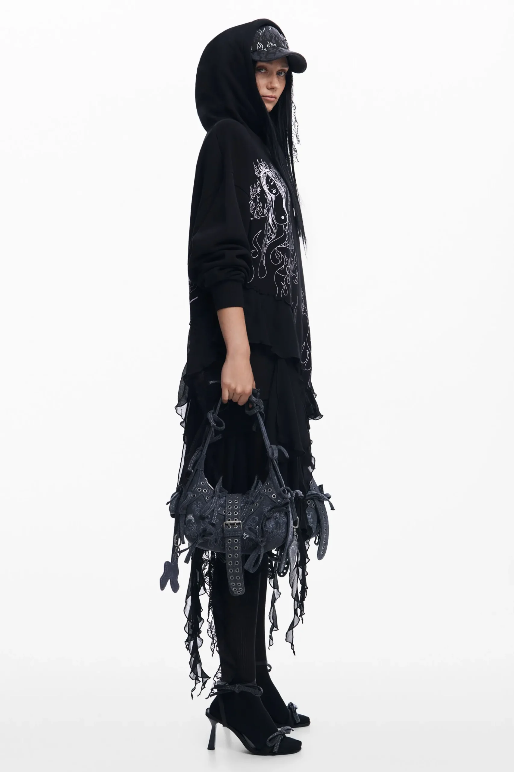 María Escoté hooded dress