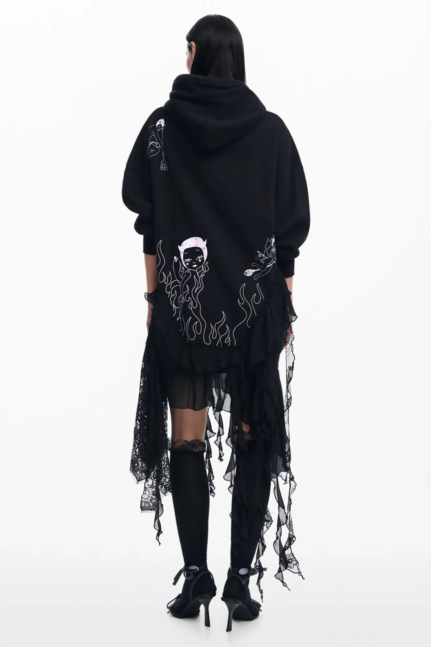 María Escoté hooded dress