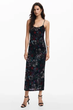 Mesh combo dress