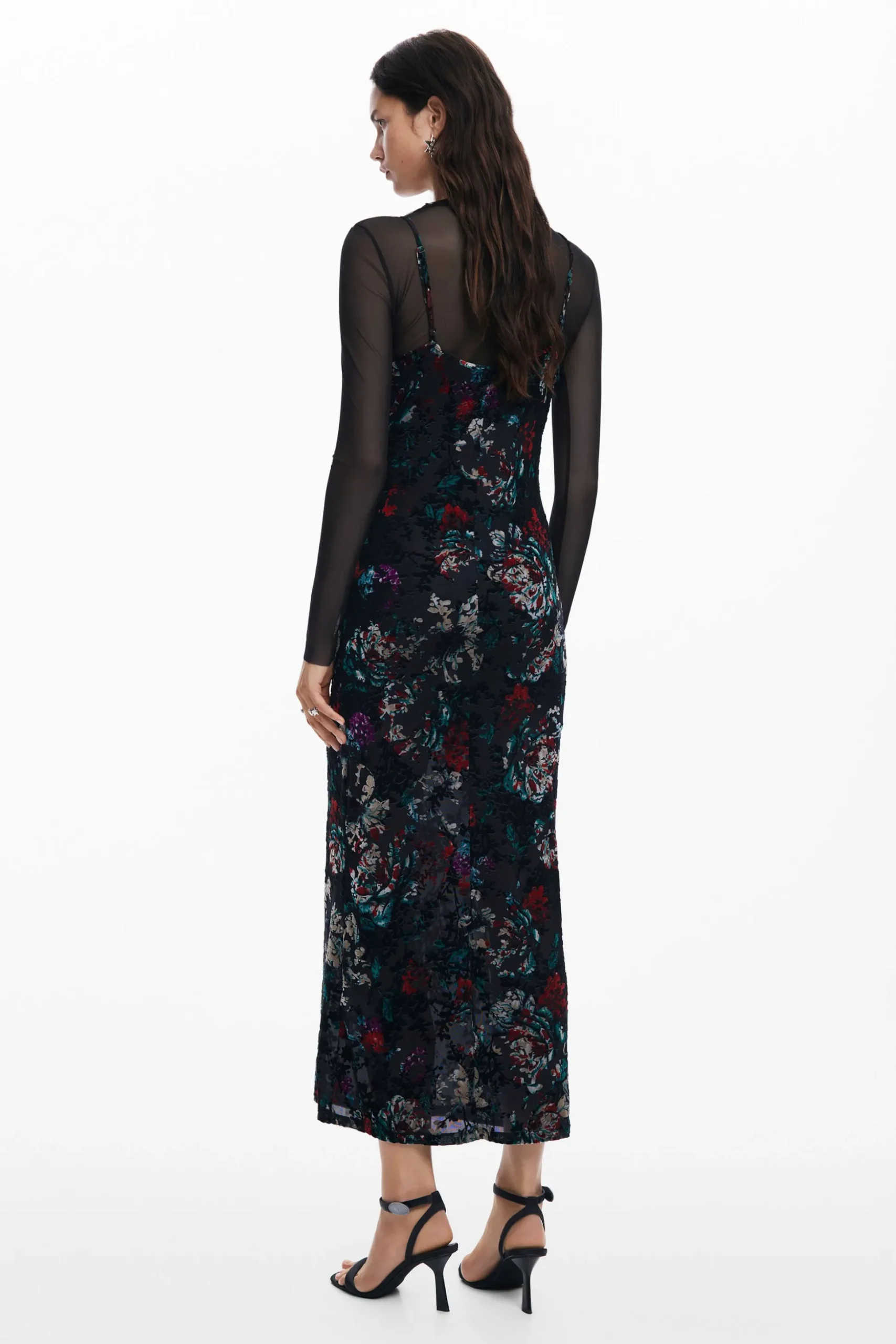 Mesh combo dress