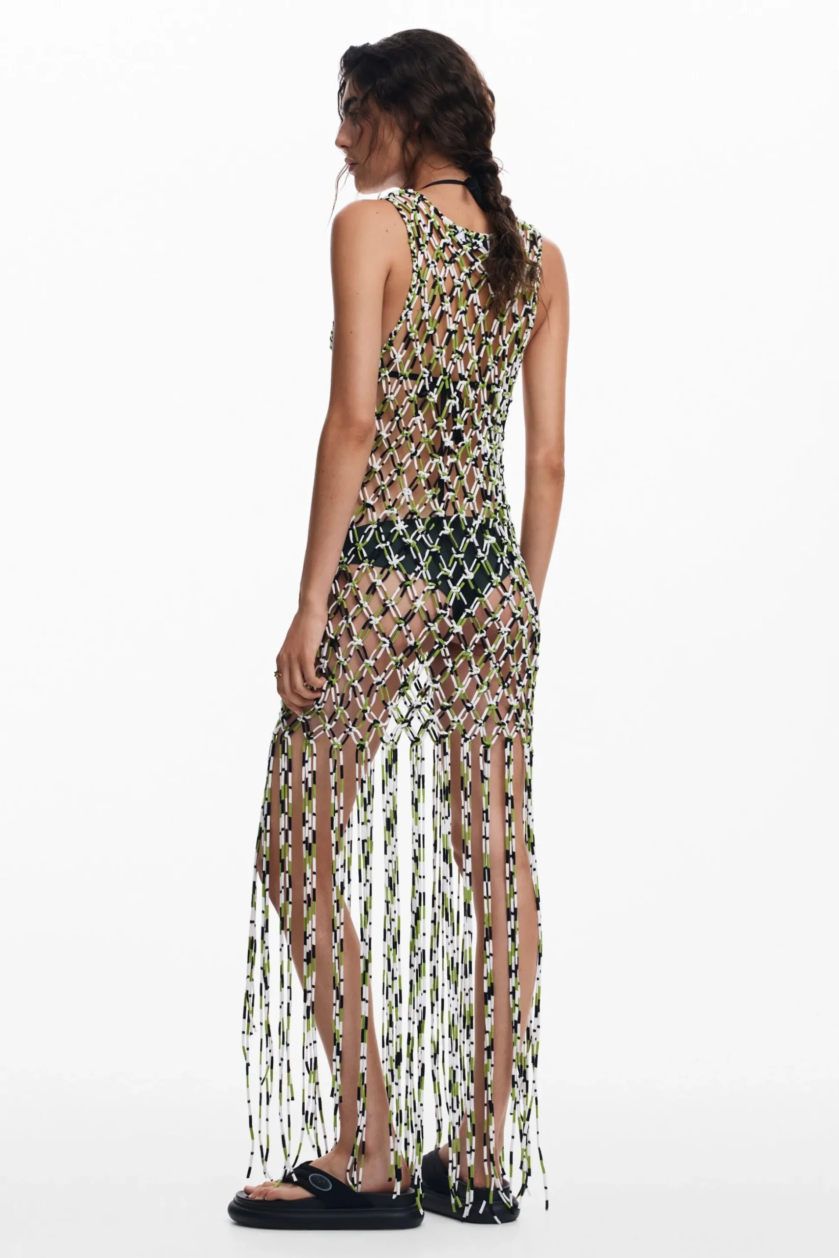 Mesh dress with net effect