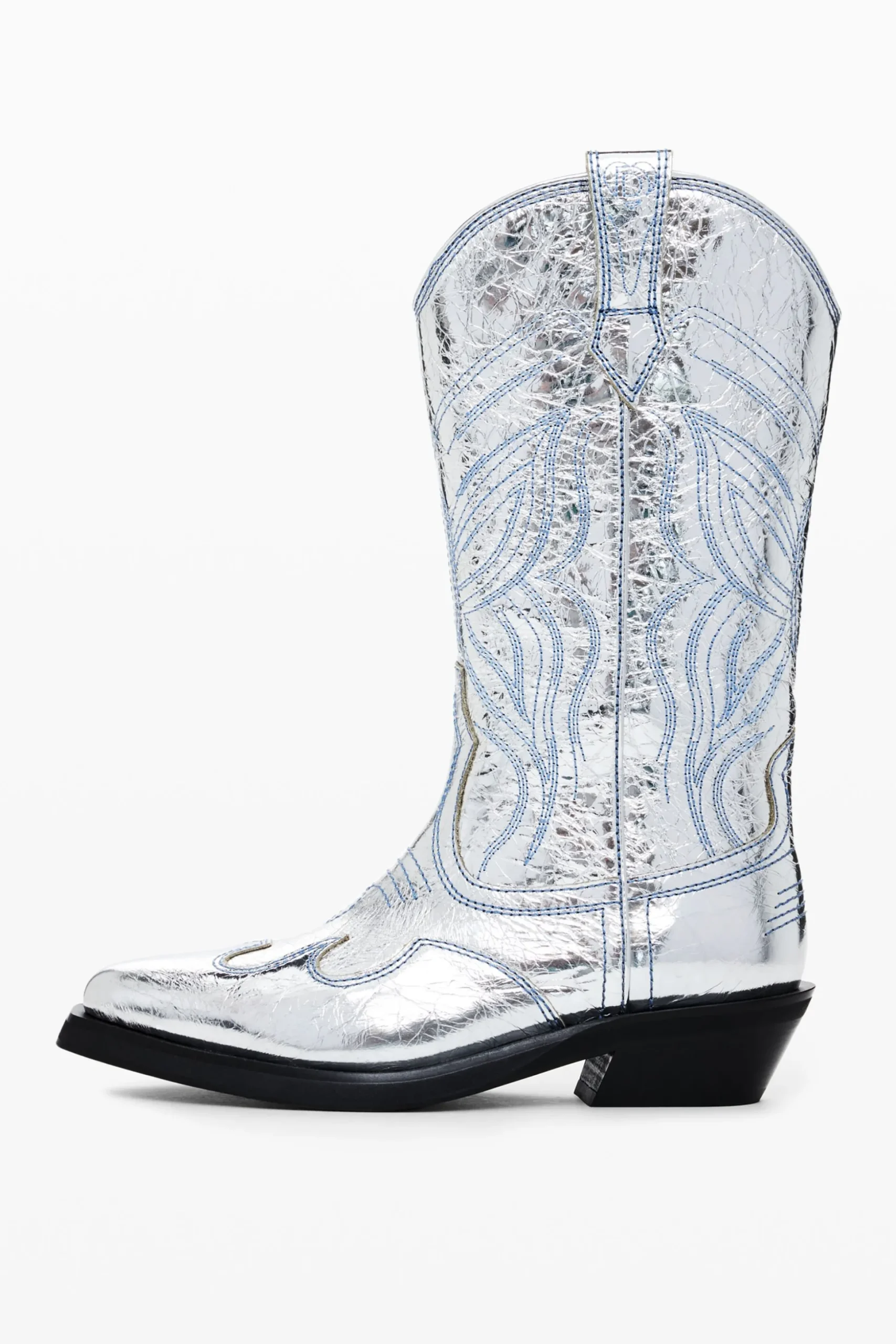 Metallic cowboy boot