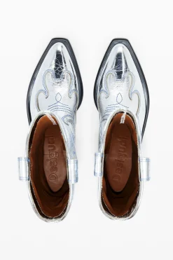 Metallic cowboy boot