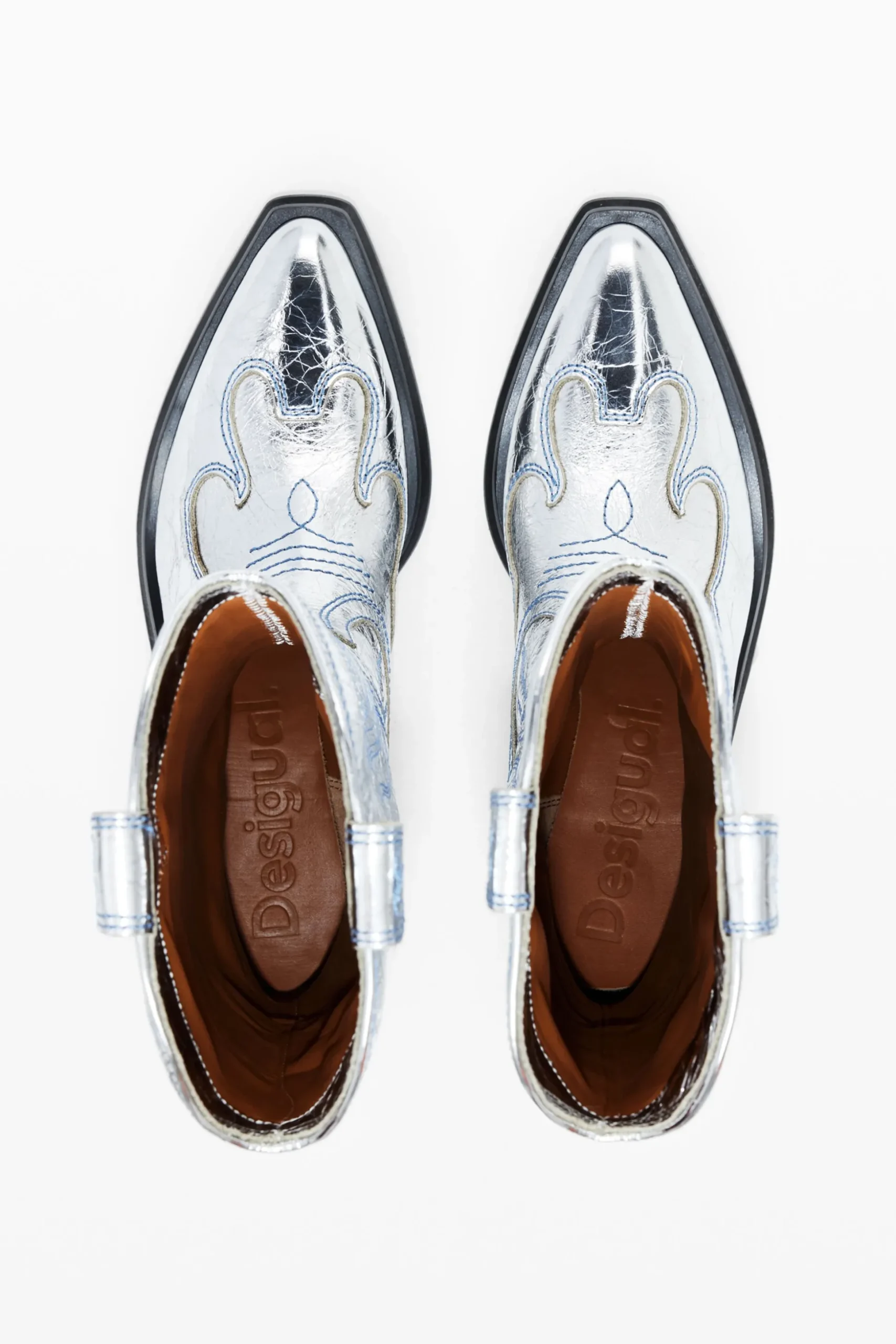 Metallic cowboy boot
