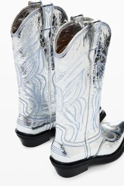 Metallic cowboy boot