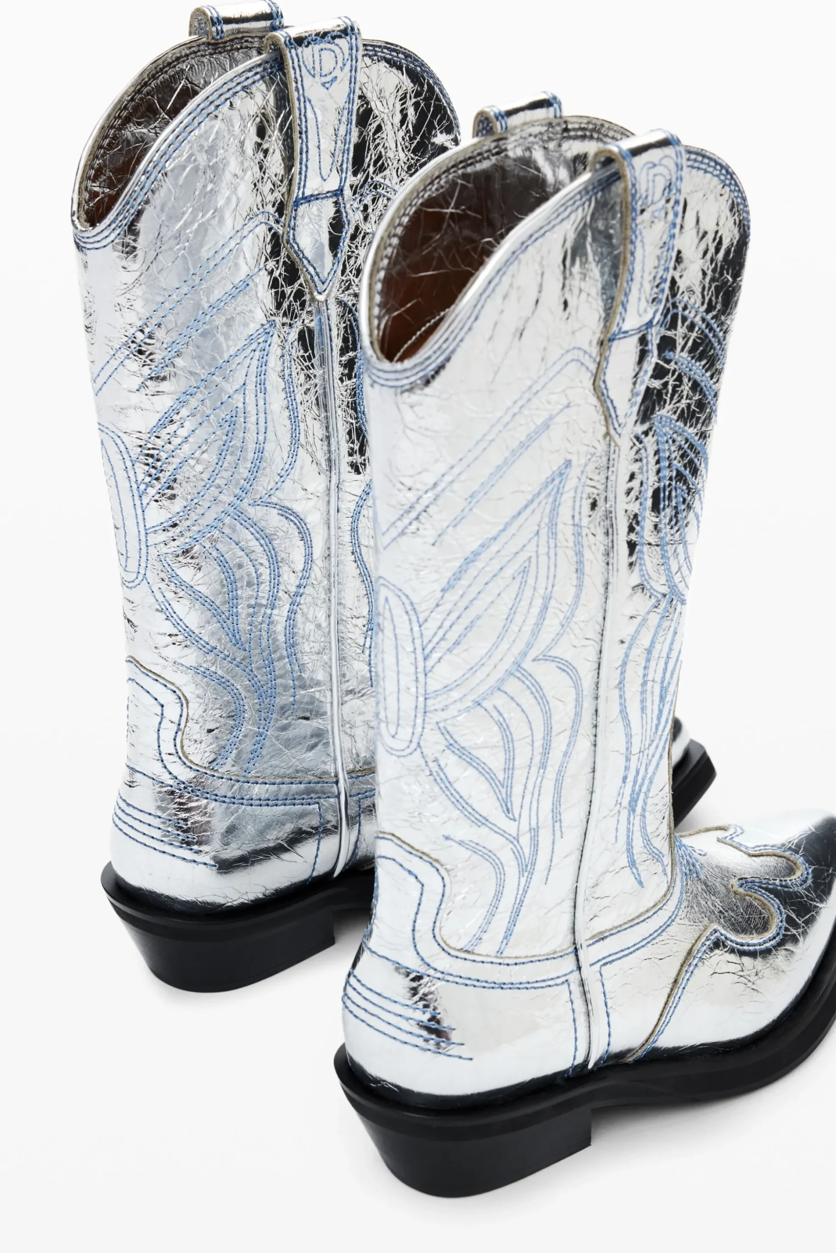 Metallic cowboy boot
