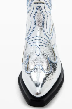 Metallic cowboy boot
