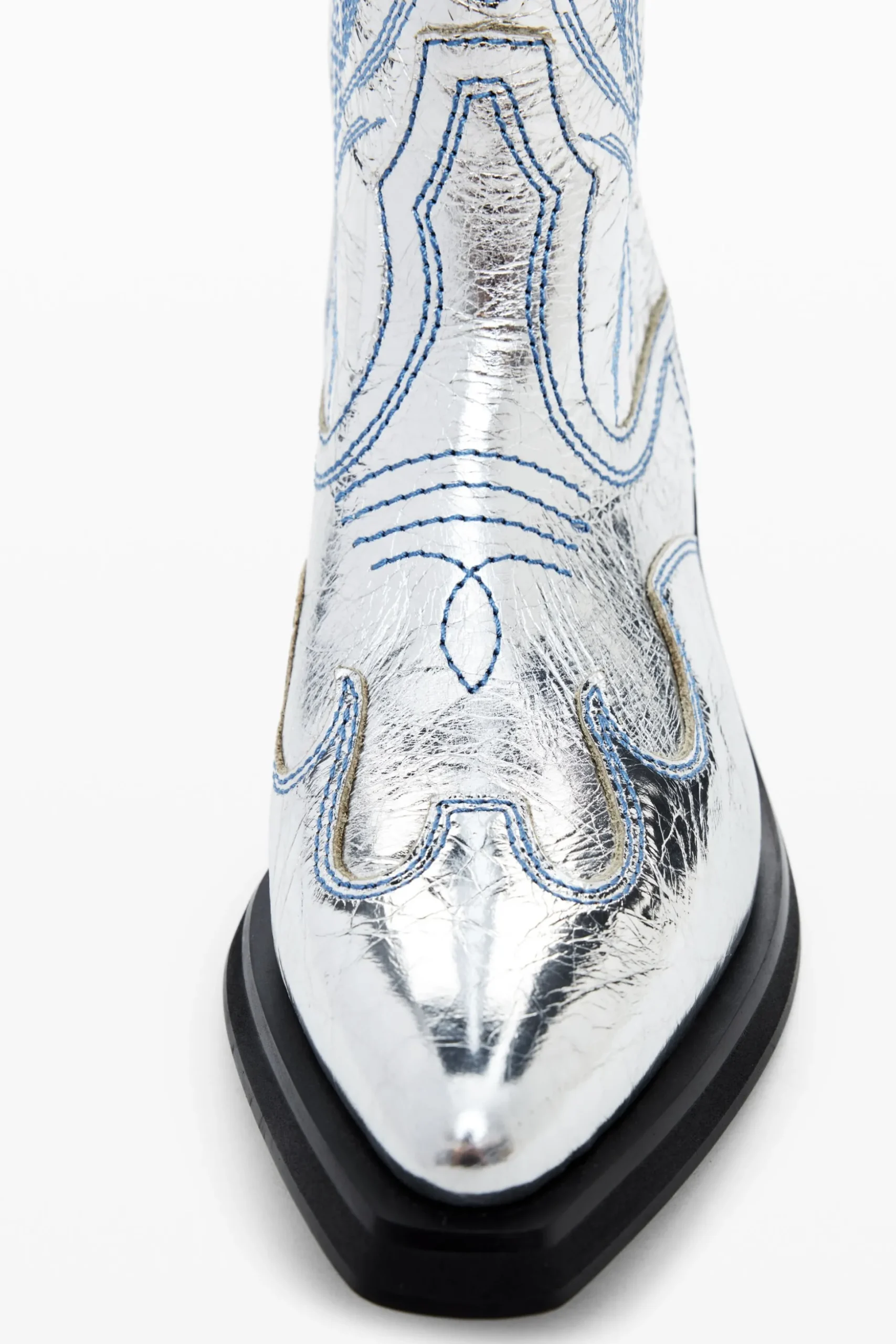 Metallic cowboy boot