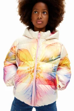 Metallic floral coat
