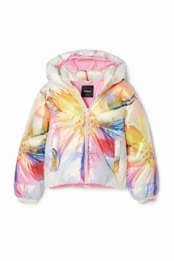 Metallic floral coat
