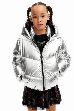 Metallic padded coat