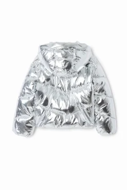 Metallic padded coat