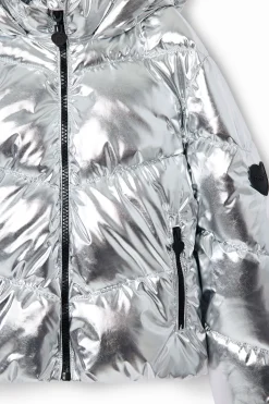 Metallic padded coat