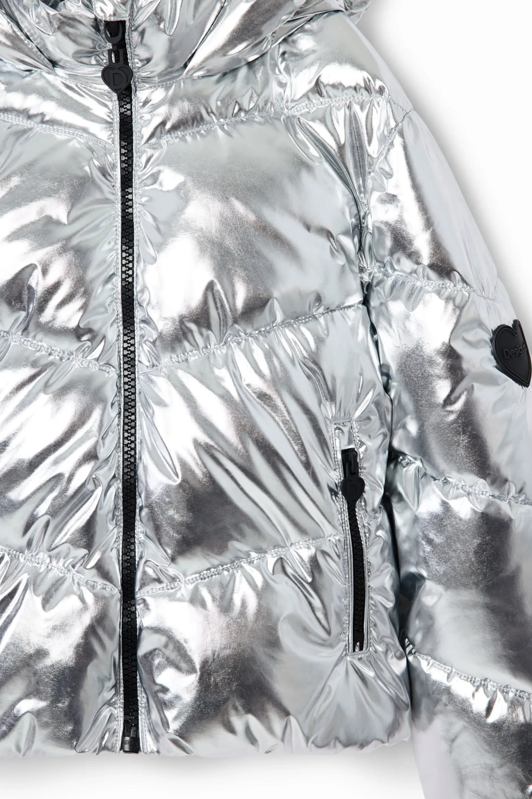Metallic padded coat
