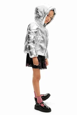 Metallic padded coat