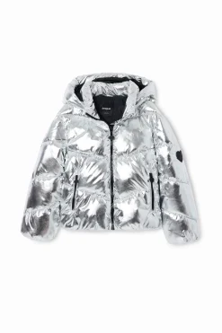 Metallic padded coat