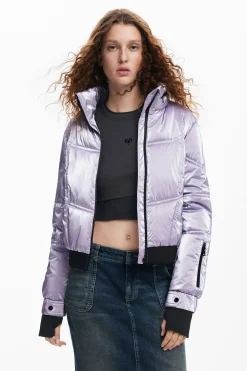 Metallic padded coat