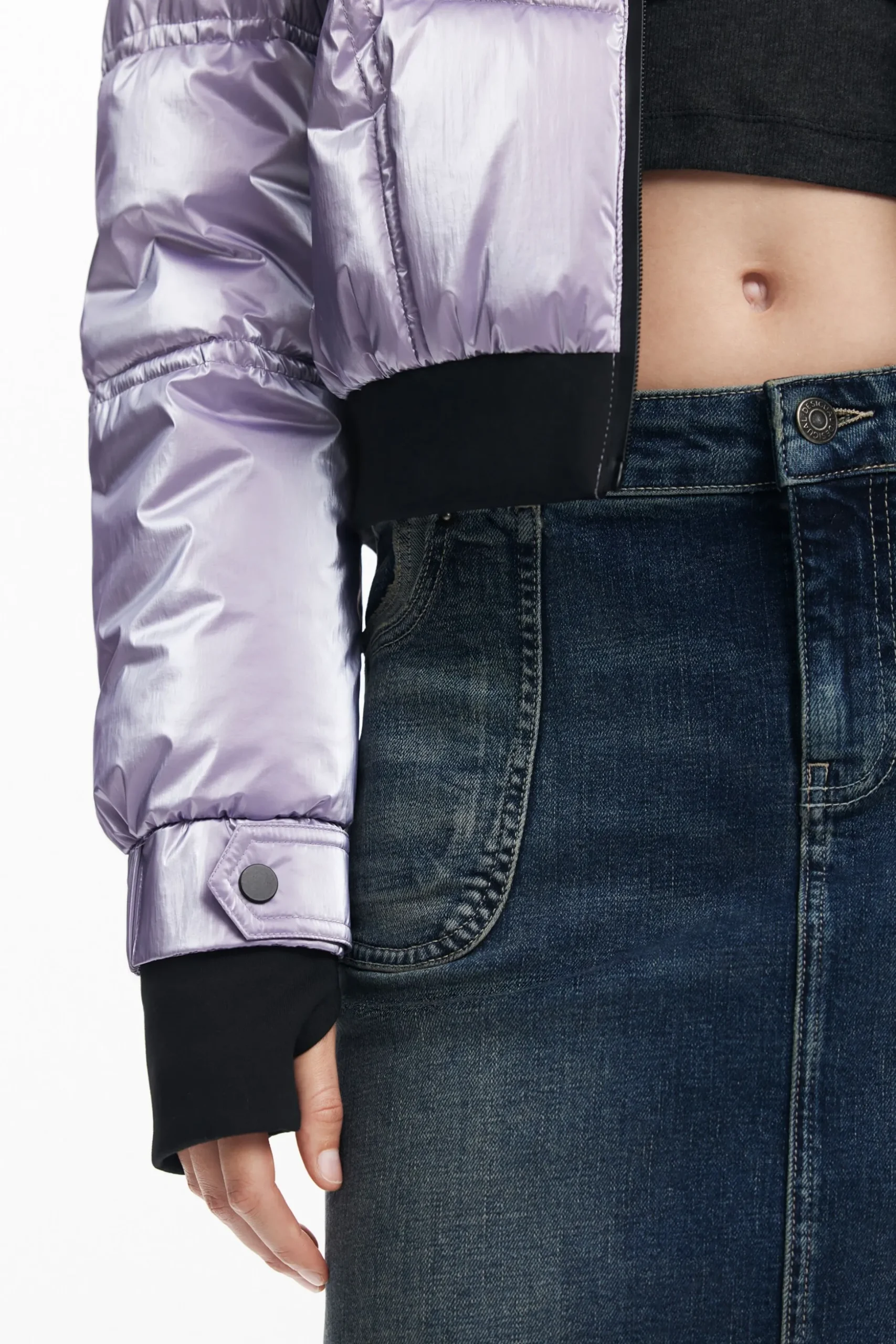 Metallic padded coat