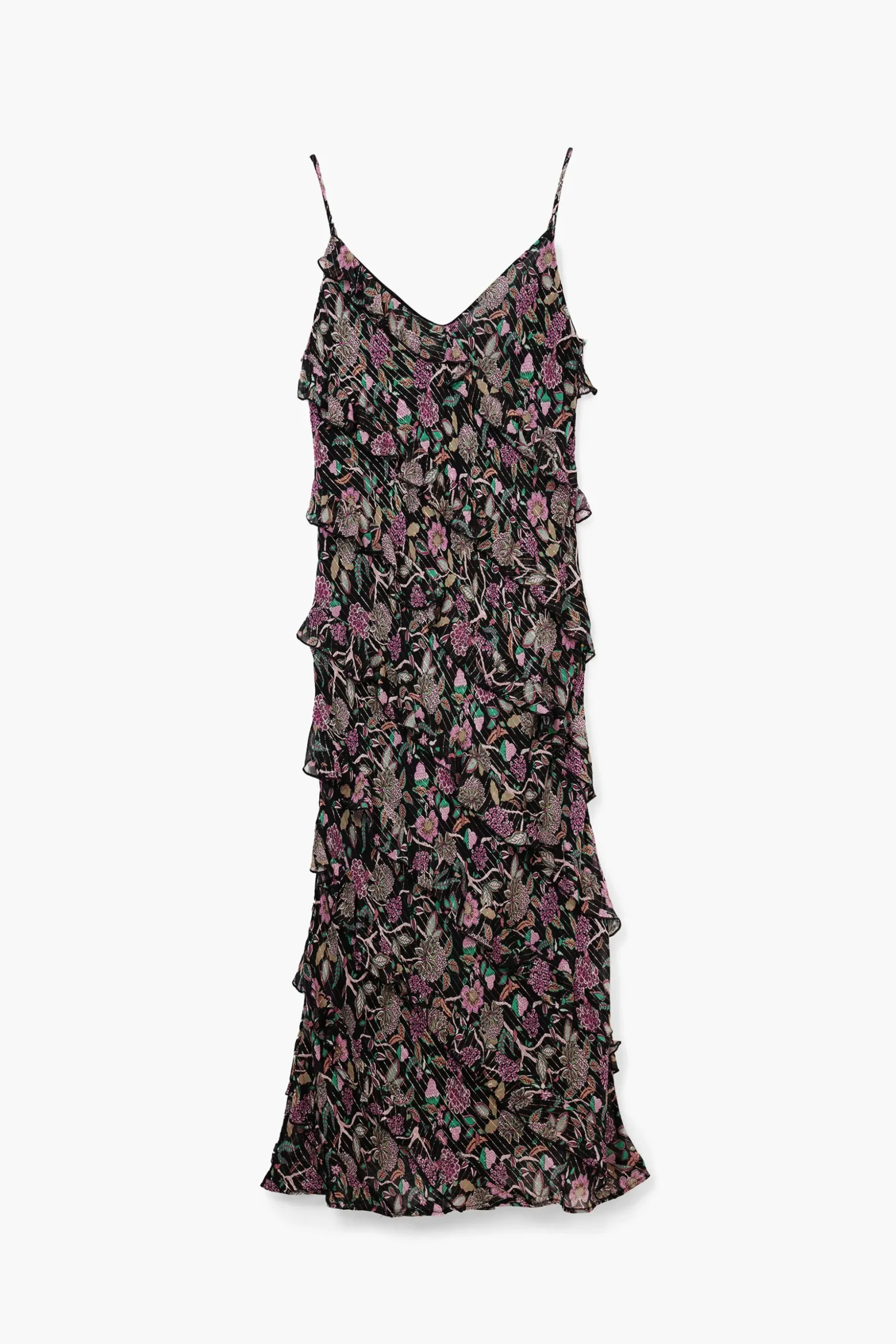 Midi dress with ruffles