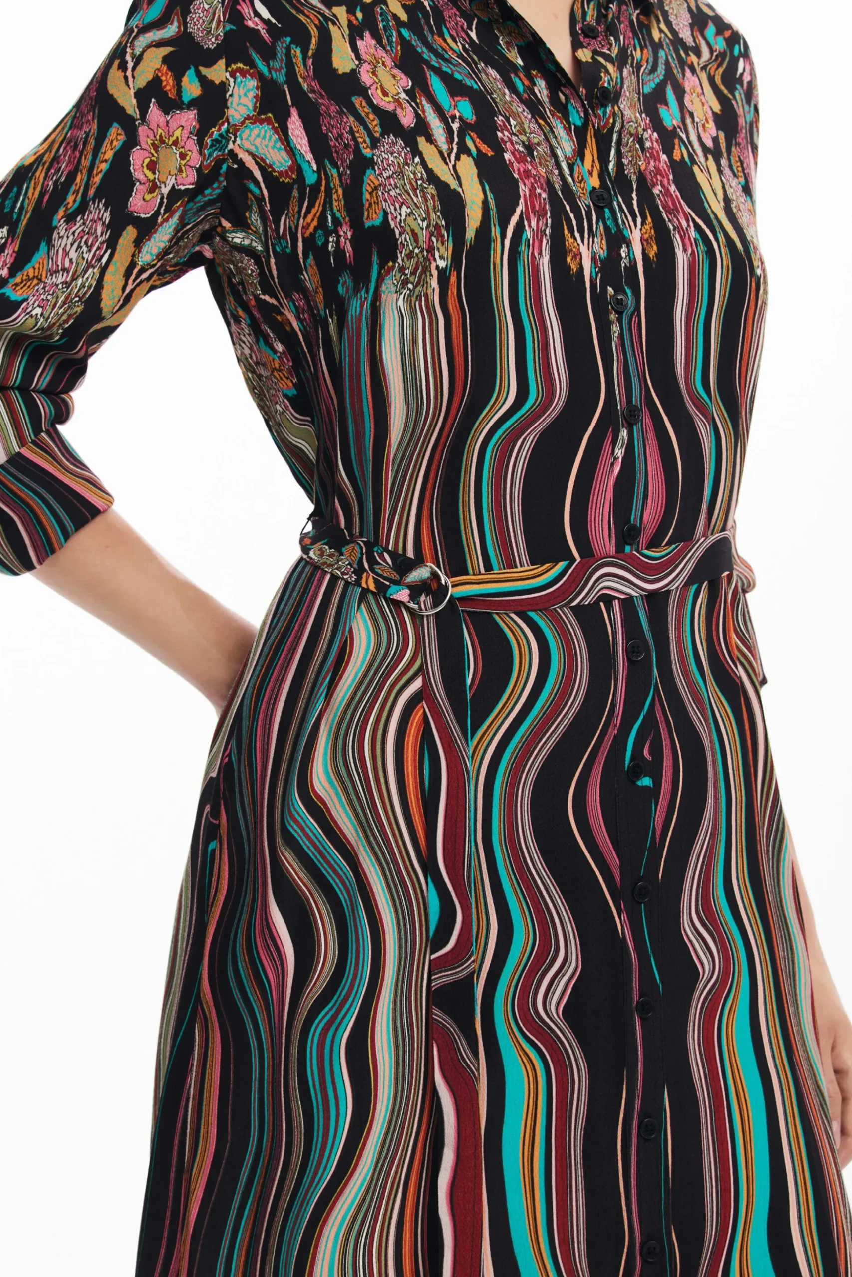 Midi shirt dress