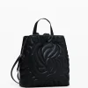 Mini backpack with geometric flowers