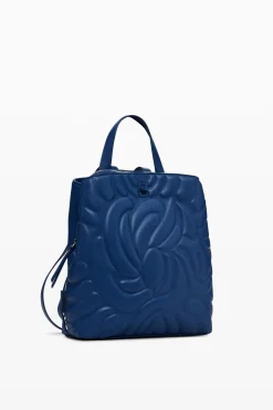 Mini backpack with geometric flowers