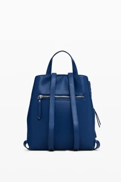 Mini backpack with geometric flowers
