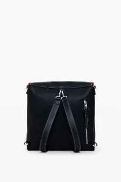 Mini backpack with stripes