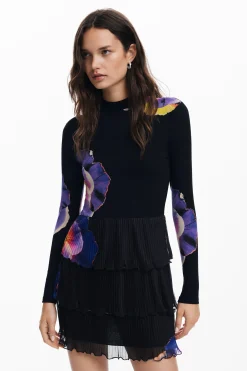 Mini dress lilies M. Christian Lacroix