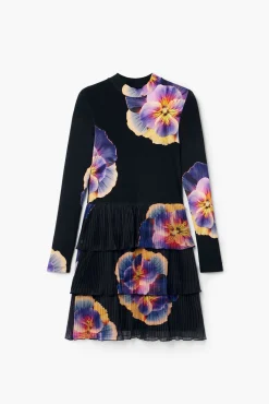 Mini dress lilies M. Christian Lacroix