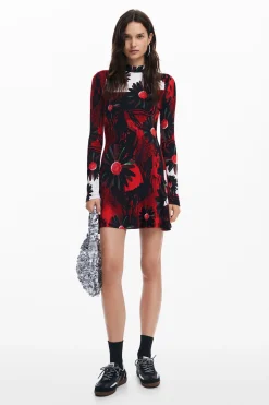 Mini dress with M. Christian Lacroix print